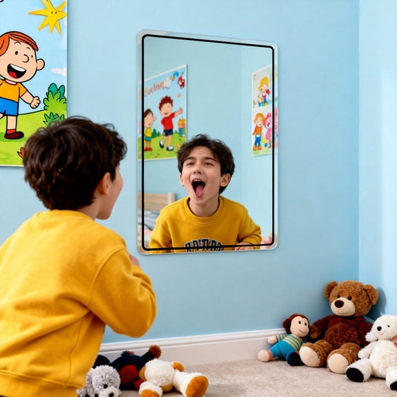 POPETPOP Self-Adhesive Acrylic Mirror Sheet for Easy Installation and Clear Reflection