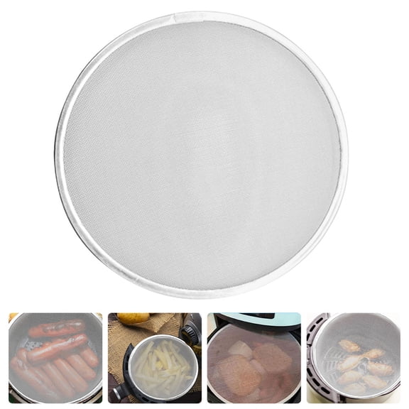 POPETPOP Fry Wall Splash Guard Splatter Guard Stainless Steel Air Fryer Compatible 1 Piece