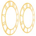 Clock Cleaner Solution POPETPOP Golden Acrylic Wall Clock Stickers, Roman Numerals, Easy Peel ...