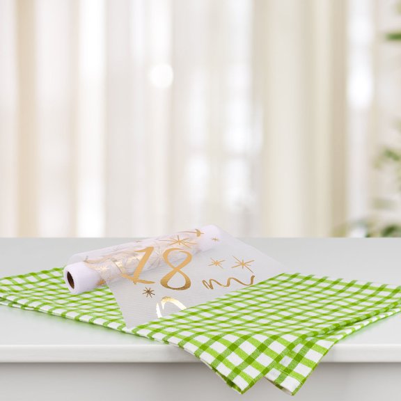 POPETPOP Golden Star Table Runner for Party Decoration with Heat Press Technology Shine