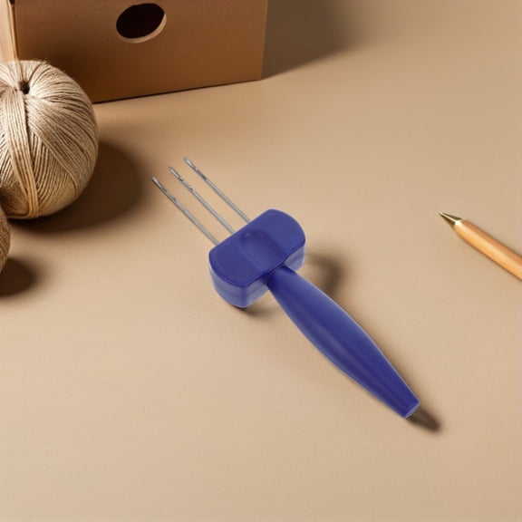 POPETPOP Hand Operated Blue Crochet Winder Yarn Tool Portable Cord Maker for Home Weaving