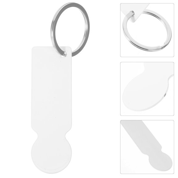 POPETPOP Heat Transfer White Shopping Trolley Token with Blank Design for Sublimation Crafting