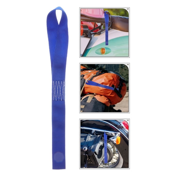 POPETPOP Black Motorcycle Lashing Strap with Tie Down, High Strength Nylon, and Secure for Daily Use
