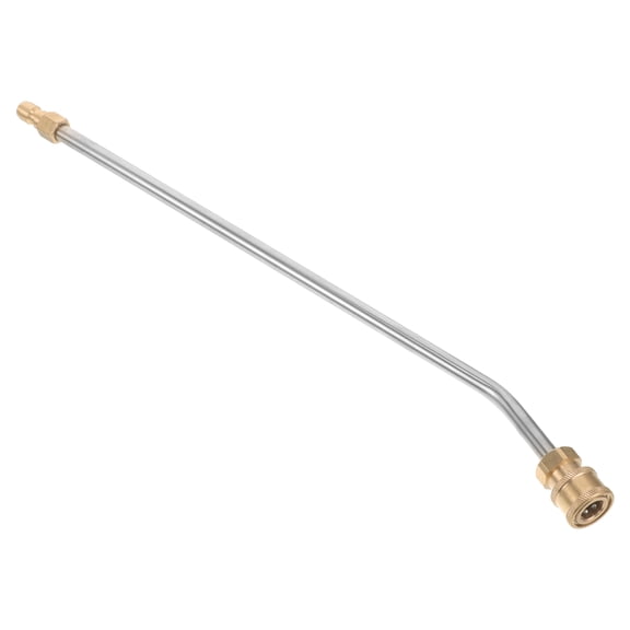 POPETPOP High Pressure Washer Extension Rod Curved Extension Bar Silver for Home and Car Cleaning 1Set 35Cm