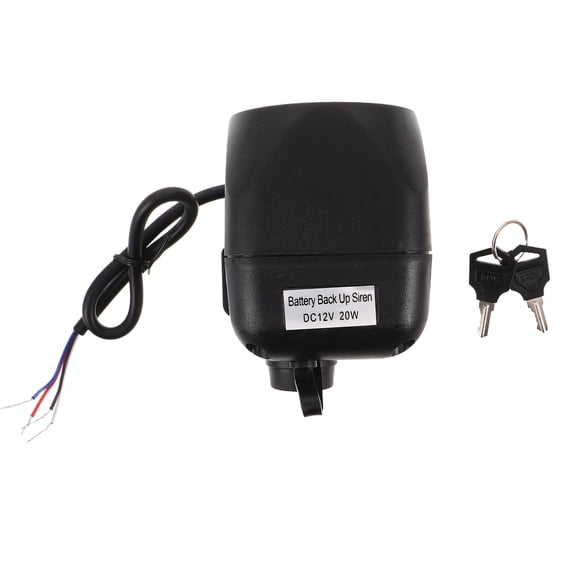 POPETPOP Loud 110Db Black Security Alarm Siren for Home Use with Easy Installation and Power Outage Monitoring