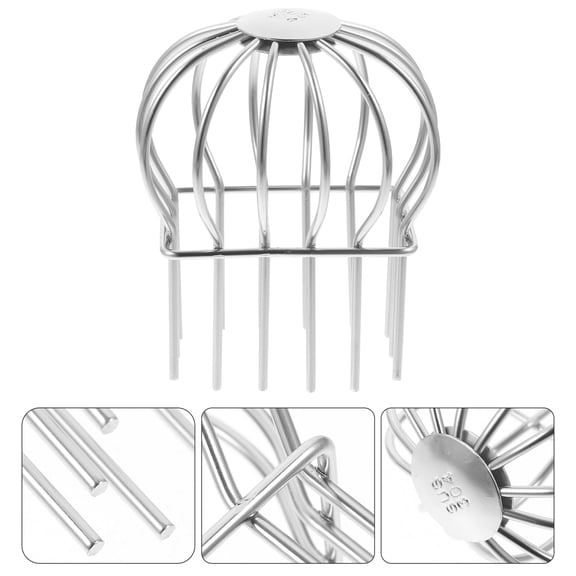POPETPOP Home Use Stainless Steel Roof Drain Cover with Convenient Downspout Strainer Plated Silver