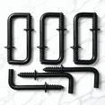 thumbnail image 1 of POPETPOP Iron L Screw Hooks Black for Wall Self Tapping Secure Fixing 100Pcs, 1 of 9