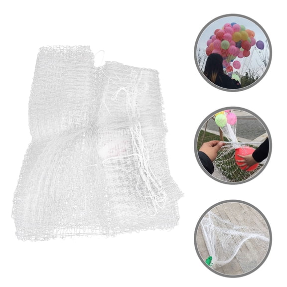 POPETPOP Large Balloon Bags Balloon Drop Net White Mesh Fabric 1Pack Great for Celebrations