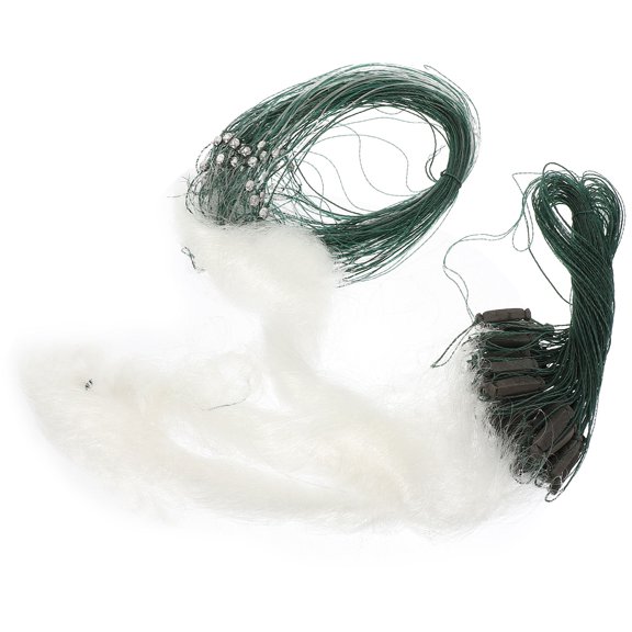 POPETPOP Monofilament Fishing Net Three Layer Nylon with Weight Drop and Float Assorted Color