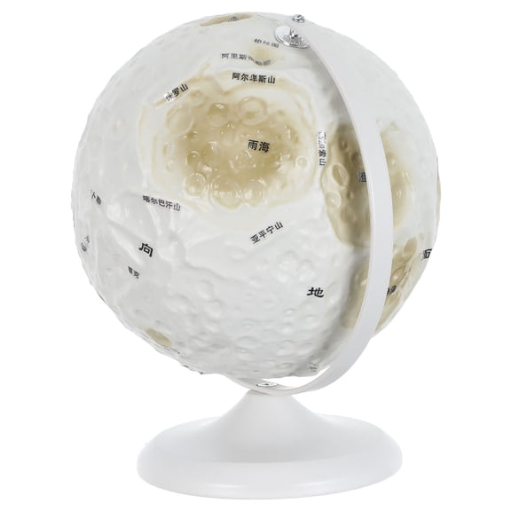 POPETPOP Moon Globe with Rotating Lunar Map Sphere for Classroom Geography Teaching and Space Decor