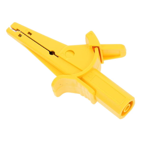 POPETPOP Yellow Insulated Alligator Clip Clamp for Electrical Testing, Repair, and Current Measurement Safety Tool