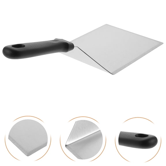 POPETPOP Multipurpose Plated Silver Cooking Spatula with Stainless Steel Blade for Home and Restaurant