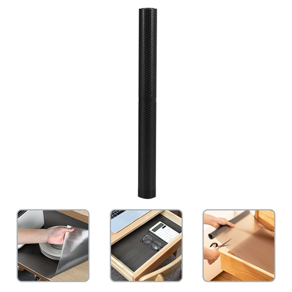 POPETPOP Multiuse Black Shelf Liner for Home Protecting Cabinets Drawers and Tables