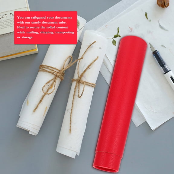POPETPOP Multiuse Red Expandable Drafting Tube for Storing Posters Blueprints and Maps