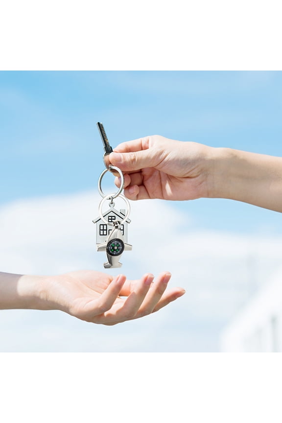 Novel Appearance Key Ring 3pcs Silver Alloy Keychain Accessories for Travel Souvenir