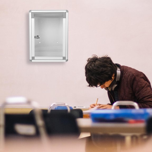 POPETPOP Office Use Wall Mail Organizer Aluminum Alloy Box for Letters and Complaint Suggestions