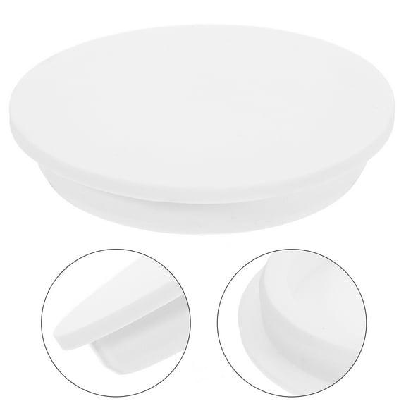 POPETPOP PVC Pipe End Cap Plug White Reusable Stopper for Residential and Industrial Drainage Systems