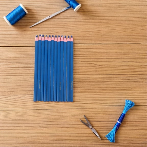 POPETPOP Peel Off Wax Marker Pen Blue for Multi Surface Use on Pottery Fabric Metal and Wood