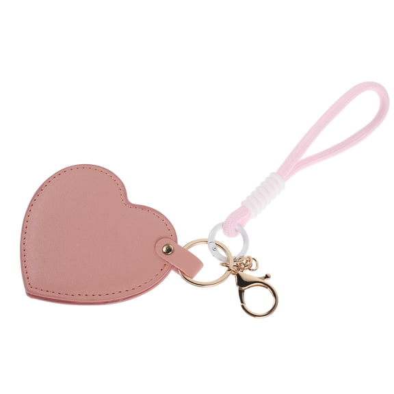 POPETPOP Pink Heart Shaped Travel Mirror with High Definition Reflection and Lightweight Portable Design