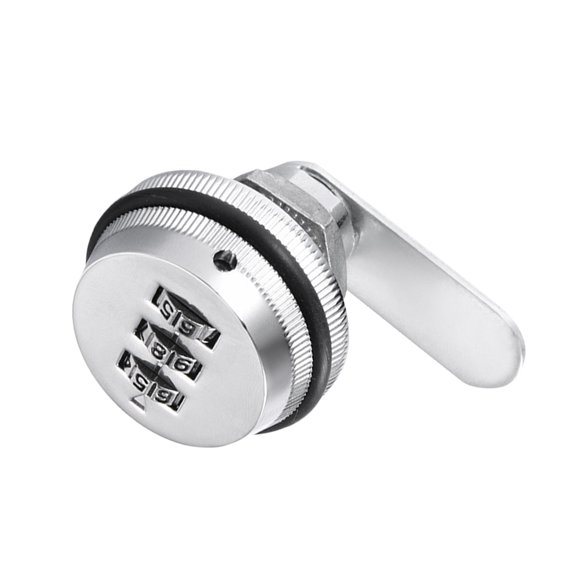 POPETPOP Plated Silver Coded Cabinet Lock - 3 Dials, 1000 Combinations, Keyless and Secure for Home
