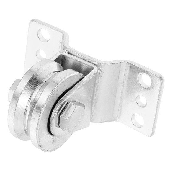 POPETPOP Plated Silver Metal Rope Pulley for Industrial Lifting with Vibration Reduction Design