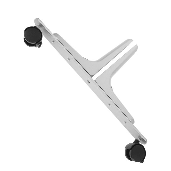 POPETPOP Plated Silver Room Partition Support Brackets with Wheels for Flexible Privacy Screen Holder