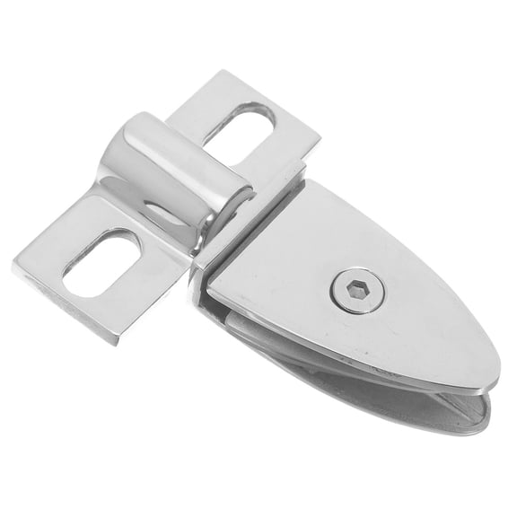 POPETPOP Plated Silver Stainless Steel Shower Door Pivot Hinge Heavy Duty Glass Clamp with Easy Installation