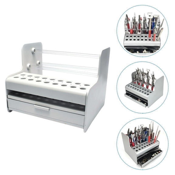 POPETPOP Pliers Organizer for Tool Box Drawer White Compact Tool Holder for Workbench Storage