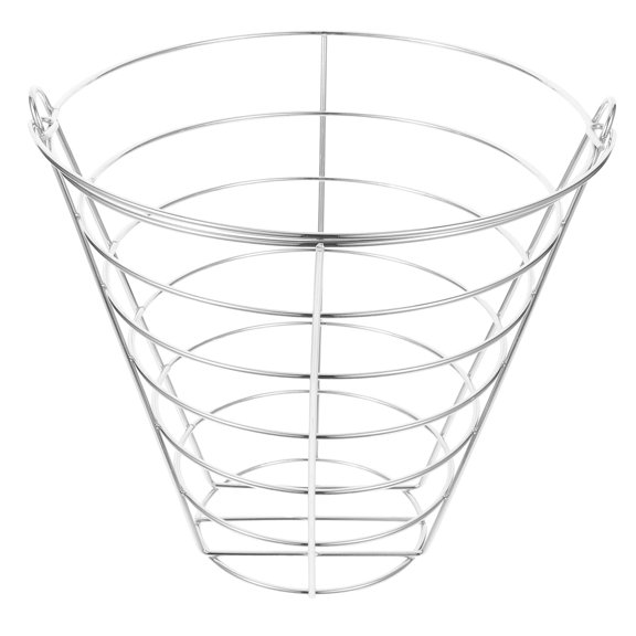 POPETPOP Portable Golf Ball Basket Stainless Steel Metal Container for Driving Range Training