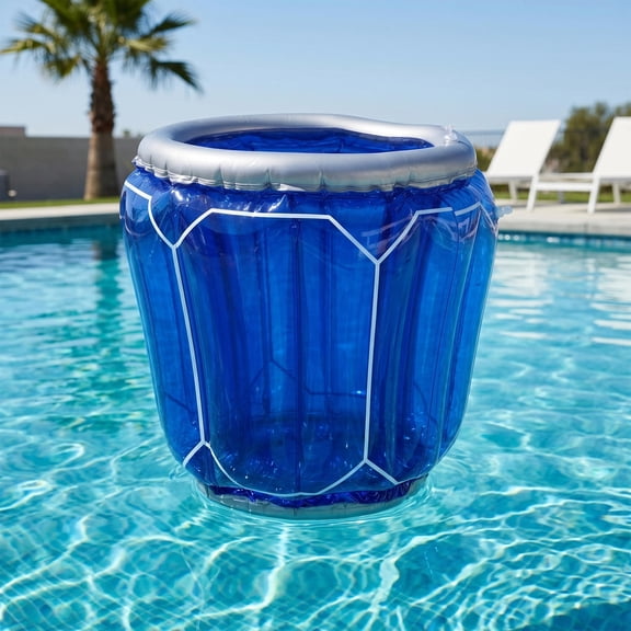 POPETPOP Portable Inflatable Ice Bucket Cooler Tub Thick PVC Poolside Drink Holder for Outdoor Gatherings
