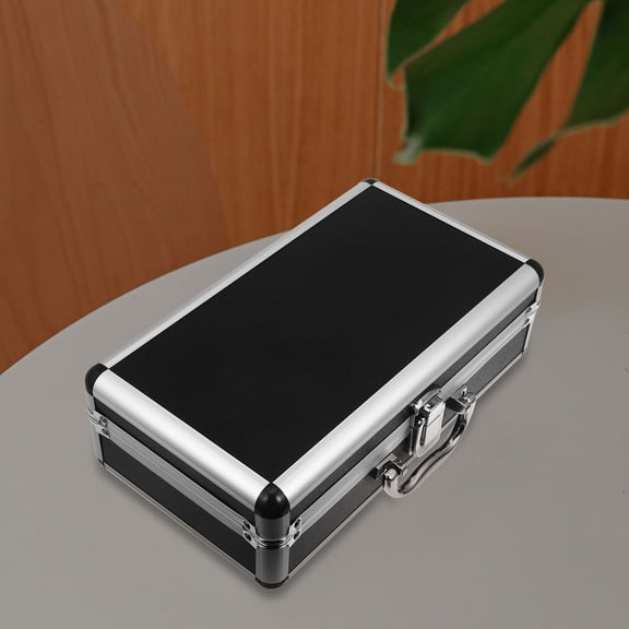 POPETPOP Portable Large Capacity Aluminum Alloy Toolbox with Handle for Workshop Business Use