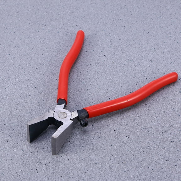 POPETPOP Red Key Fob Pliers with Adjustable Screw for Glass Trimming and Metal Work