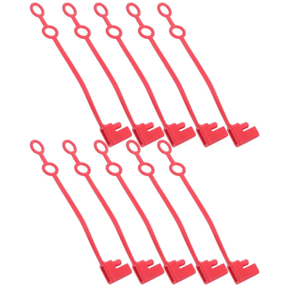 POPETPOP Red Rubber Cable Protector Cap 10pcs Durable Water Resistant Cover for Power Cord Connector Plug Protection Outdoor Use 1.5ft