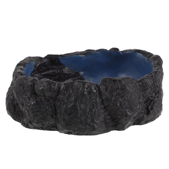 POPETPOP Reptile Feeding Dish Corner Bowl with Ramp Durable Material for Lizards Frogs Tortoises and Geckos