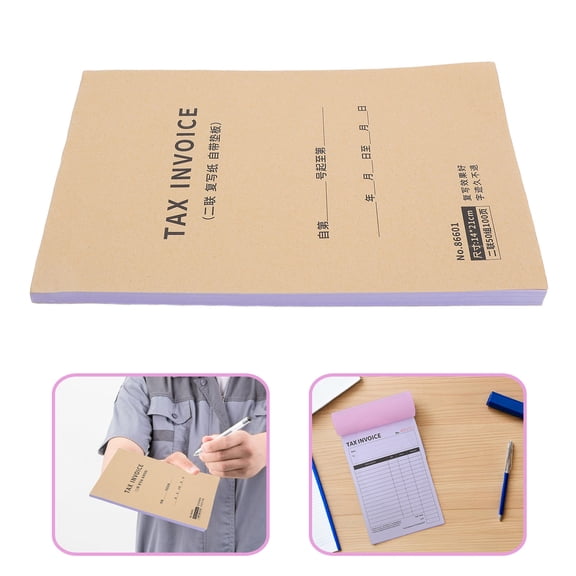 POPETPOP Small Business Receipt Book with English Invoice Forms and Order Tracking for Accurate Records