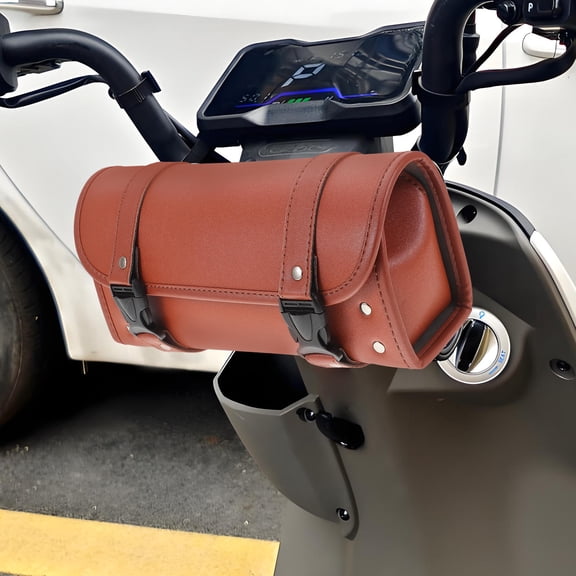 POPETPOP Retro Style Motorcycle Top Box Bag with Multifunctional Design and Universal Fit for Electric Bikes