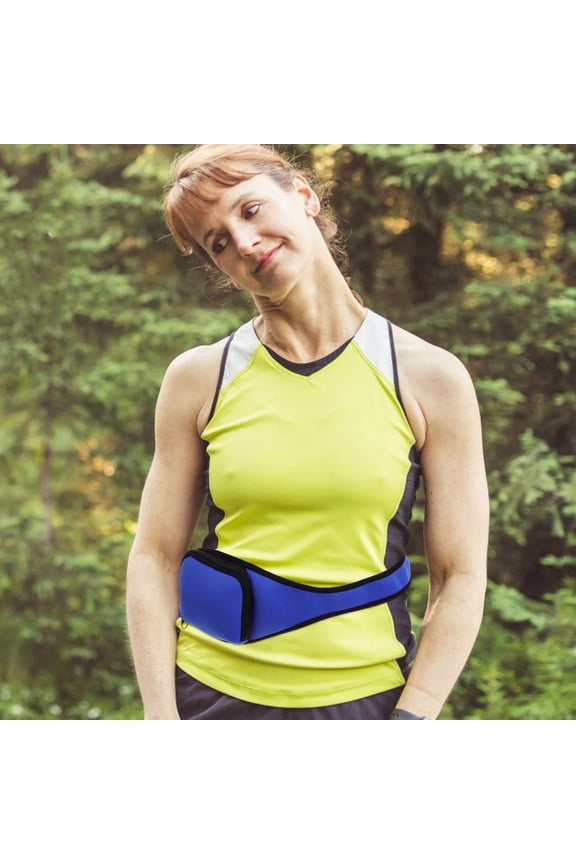 Runners Belt Mic Belt Bag Lightweight Material Blue For Outdoor Activities 1Set
