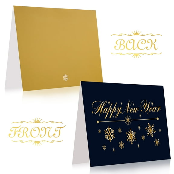 POPETPOP 1Set Happy New Year Cards with Envelopes Assorted Color Message Cards