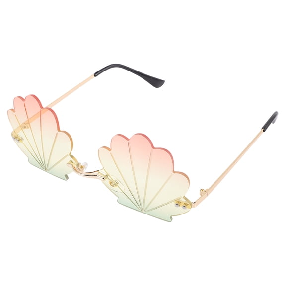 POPETPOP Seashell Party Sunglasses with Rimless Frame Durable Pc and Metal Material