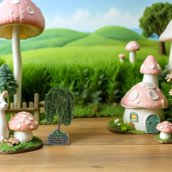 POPETPOP Simulated Model Trees for Architectural Sand Table Scenic Decor in Green Plastic