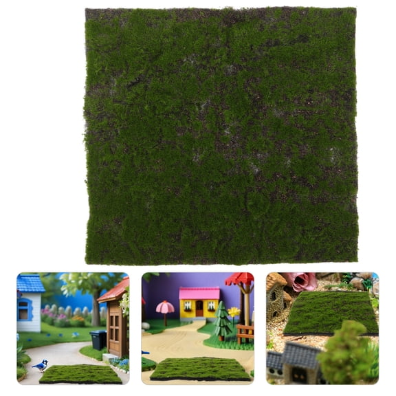 POPETPOP Artificial Moss Mat Green Faux Moss Turf for Indoor and Outdoor Decorative Crafts, and Projects