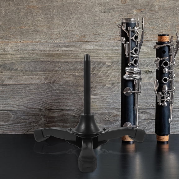 POPETPOP Stable Foldable Clarinet Floor Stand in Black Compatible with Flute and Oboe Instrument Accessories