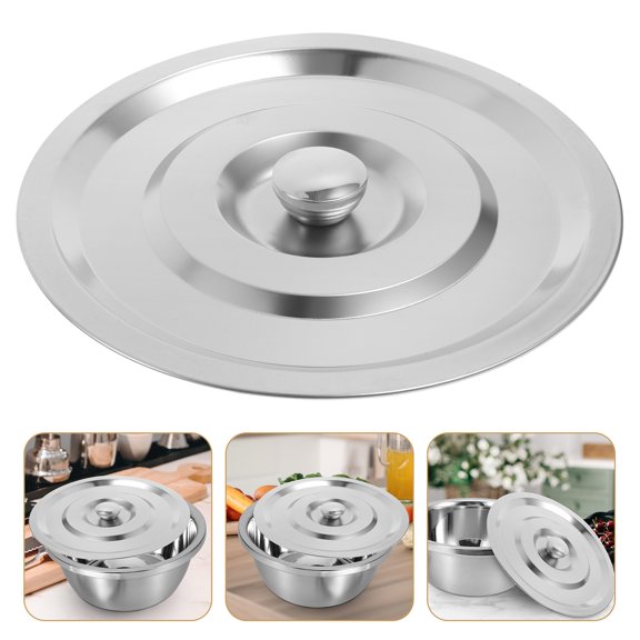 POPETPOP Stainless Steel Pot Lid Universal Small Pan Cover Spill Proof Metal Lid for Kitchen Use