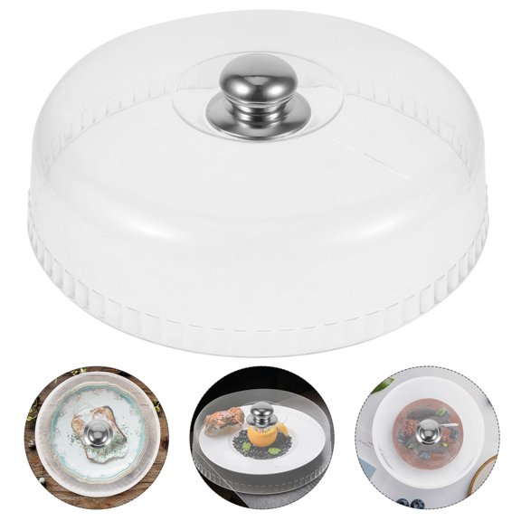 POPETPOP Transparent Acrylic Cake Cloche for Fresh Pastry and Bread Protection