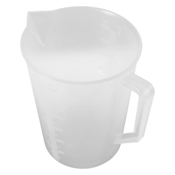 POPETPOP Transparent Plastic Measuring Beaker with Wide Mouth Durable for Laboratory Liquids