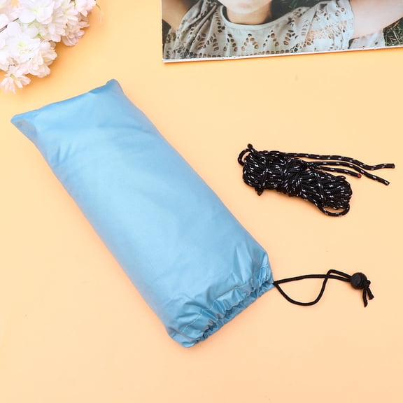 POPETPOP Triangle Sun Shade Sail Sky Blue Outdoor Shelter with Storage Bag for Patio and Pool