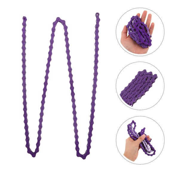 POPETPOP Vibrant Purple Steel Cycling Chain for Road Mountain Bike Replacement with Easy Detachable Design