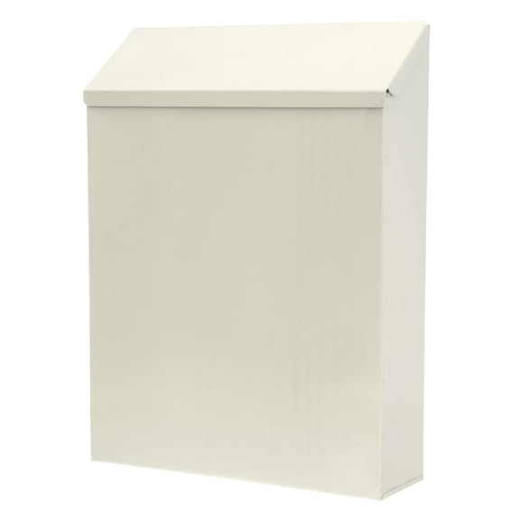 POPETPOP Wall Mounted Mailbox Beige Letter Container with Multi Functional Use and Elegant Design