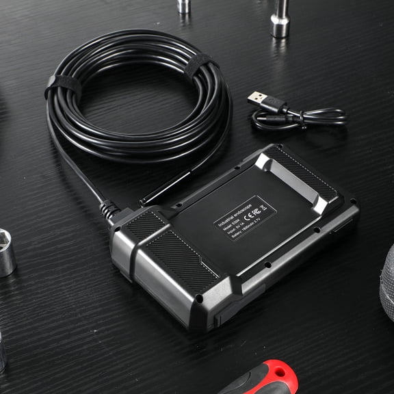 POPETPOP Waterproof Drain Pipe Borescope Camera with Slim Flexible Cable for Engine and Plumbing Use