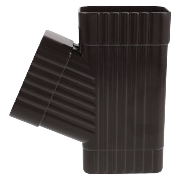 POPETPOP Weatherproof Aluminum Three Way Rain Leader Connector for Home Gutter Drainage Systems